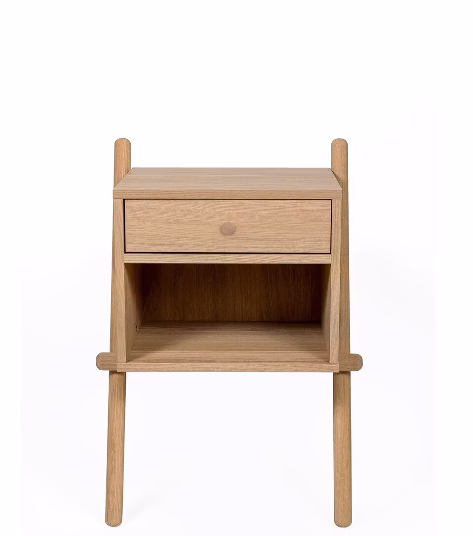 WIRU EK / VIT Sängbord / sidobord med 1 låda