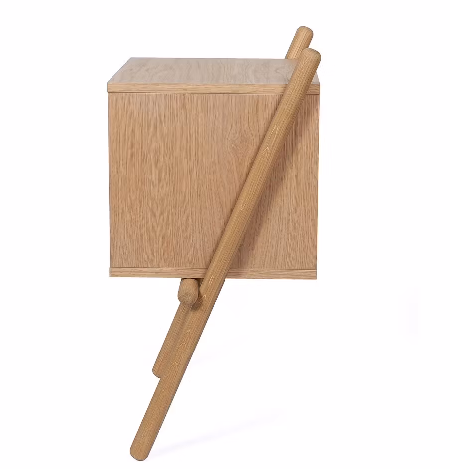 WIRU EK / VIT Sängbord / sidobord med 1 låda