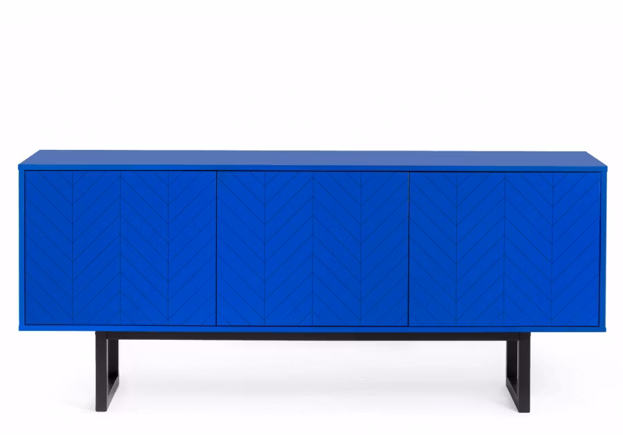 CAMDEN HERRINGBONE PRINT BLUE Sideboard