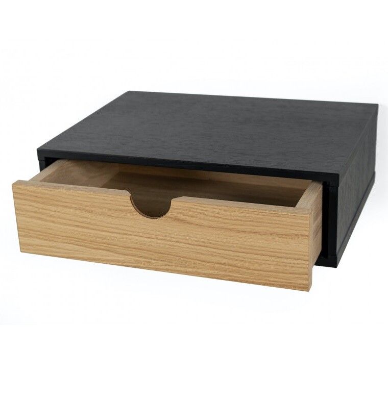 FARSTA SVART / EK Vägghängd Sängbord