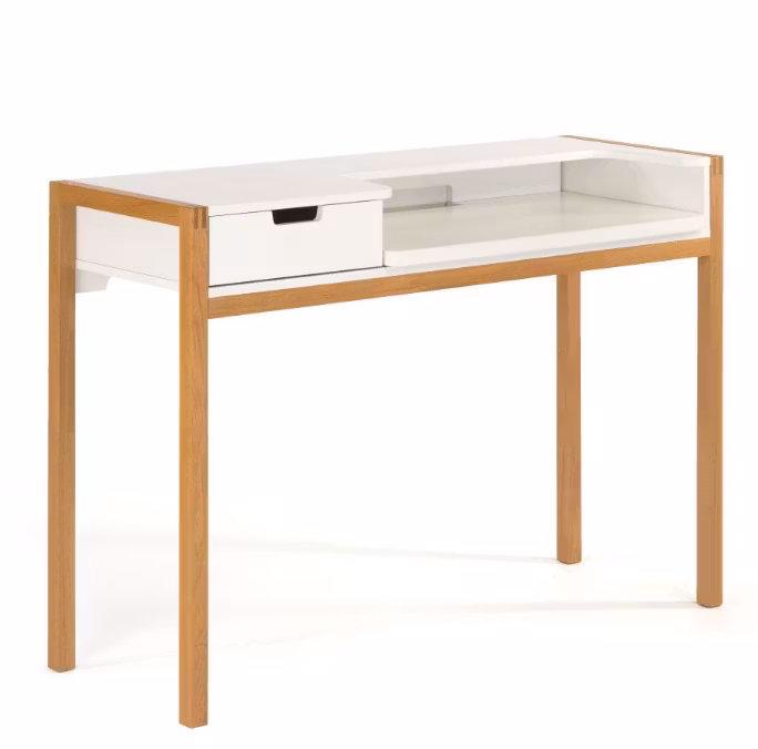 Skrivbord FARRINGDON vit/ek - Woodman