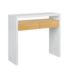 Skrivbord CONSOLE 10 Vit/Ek