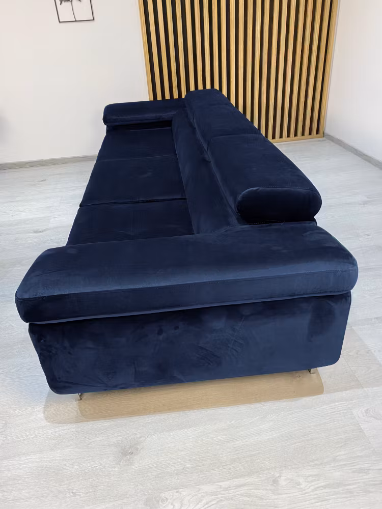 Soffa 3-sits ANDRE Marinblå sammet