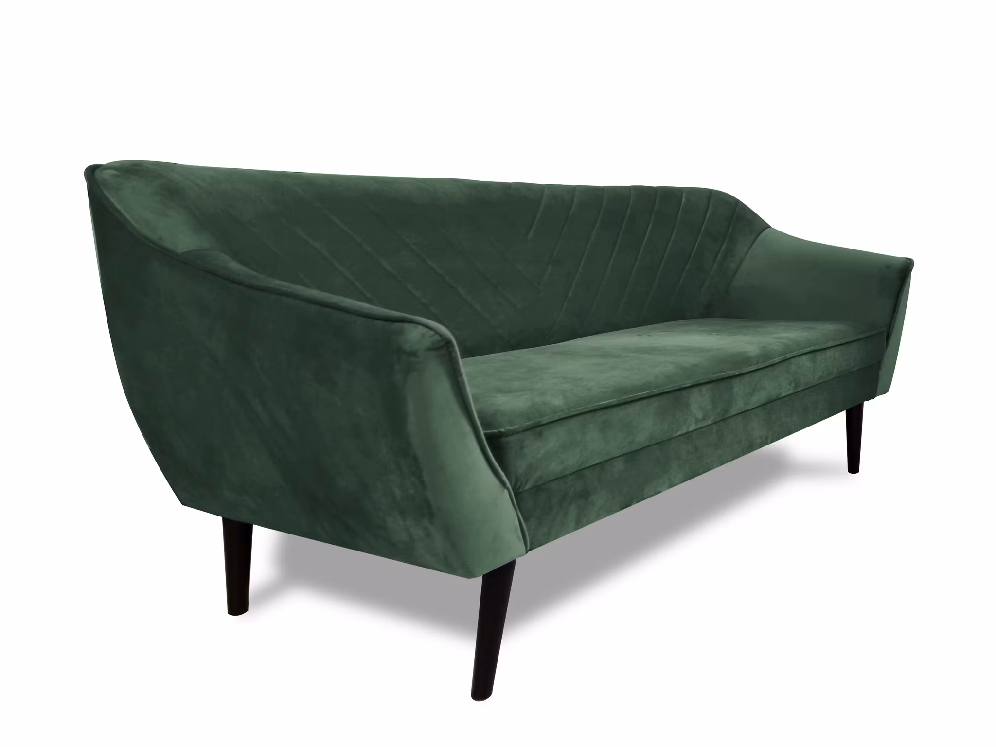 Soffa 3-sits Mörkgrön sammet - DESIRE