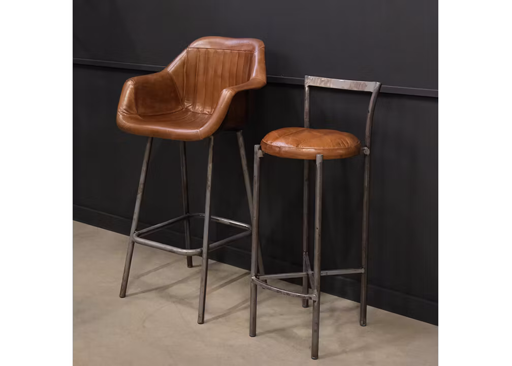 Barstol i läder Icon - Trademark Living