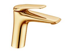 Låg tvättställsblandare i guld - Niagara