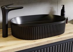 Hög svart tvättställsblandare - Niagara