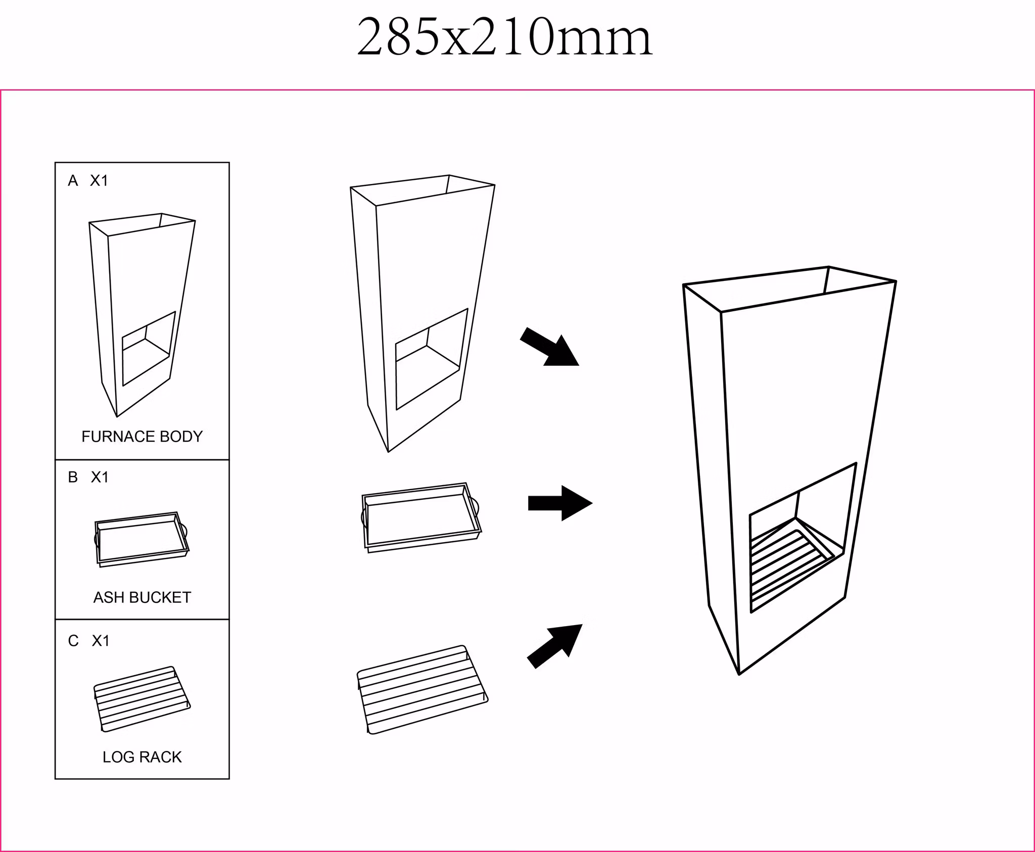 Stående eldkorg Bastian - Venture Home