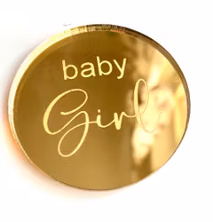 Baby shower Akryl dekor “baby  girl “ set 5 st
