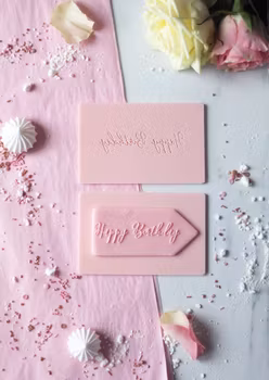 COOKIE EMBOSSER/ Dekorativ stämpel "HAPPYBIRTHDAY" XL