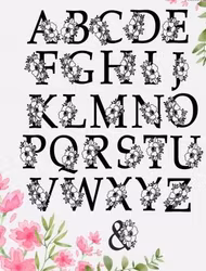 COOKIE EMBOSSER / Dekorativ stämpel "Blommig monogram"