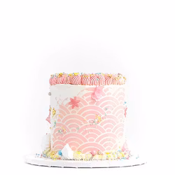 Tårtstencil  Schablon SUNSET