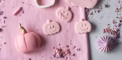 COOKIE EMBOSSER/ Halloween "4 mini pumpor plus utstickare ”