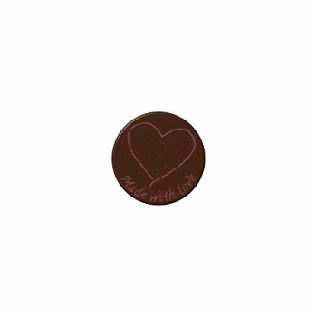 Mörkchoklad dekor: MADE WITH LOVE( set 90 st)