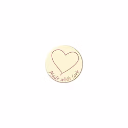 Vitchoklad dekor: MADE WITH LOVE( set 90 st)