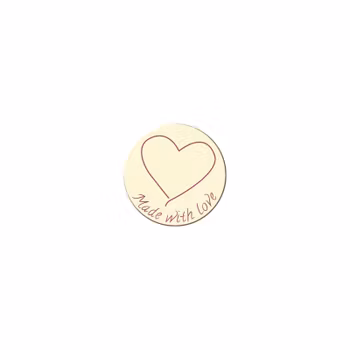 Vitchoklad dekor: MADE WITH LOVE( set 90 st)