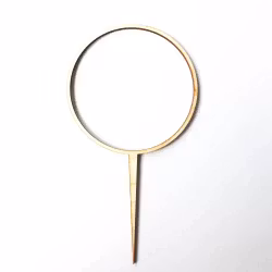 Stor ring/ akryl guld topper 15 cm
