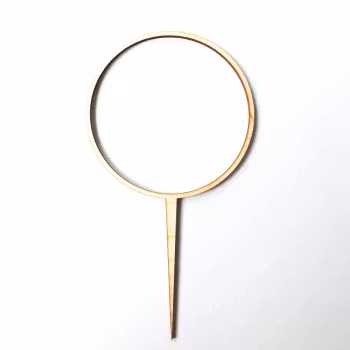 Stor ring/ akryl guld topper 15 cm