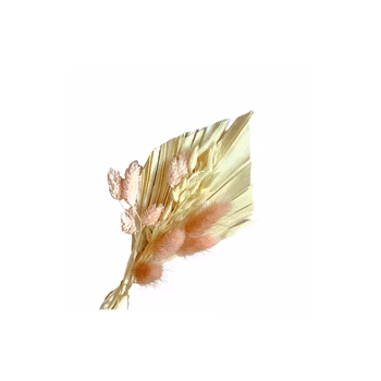 Topper: Palmblad och torkade blommor BLUSH