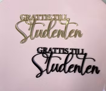 Akryl Topper /dekor GRATTIS TILL Studenten