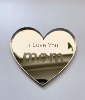 Akryl dekor “I love you mom ” Hjärta