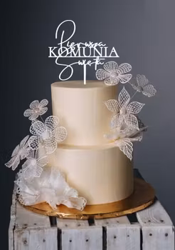 Topper -PIERWSZA KOMUNIA ŚWIĘTA akryl