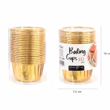 Muffinsform cupcakes Guld Metallic- 20 st