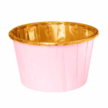 Muffinsform cupcakes Rosa/Guld Metallic- 20 st