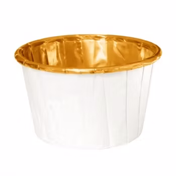 Muffinsform cupcakes Vit/ Guld Metallic- 20 st