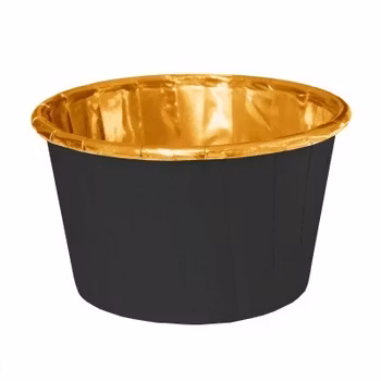 Muffinsform cupcakes Svart/ Guld Metallic- 20 st