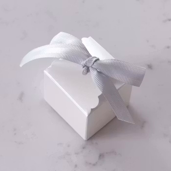 Pärlvit macarons box för 1 st macarons