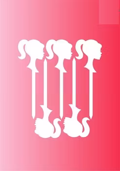 Cupcakes topper Barbie huvud, 5 pack
