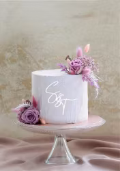 Personlig topper/dekor-initialer , akryl