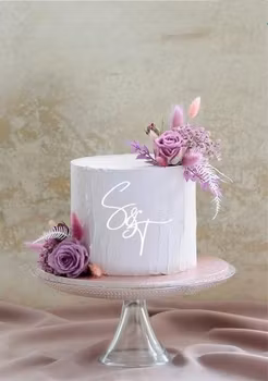 Personlig topper/dekor-initialer , akryl