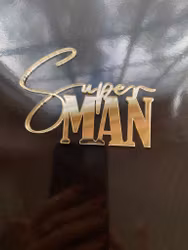 Tårtdekor-SuperMAN akryl guld