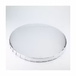 Lyxig tårtbricka 25 cm Silver