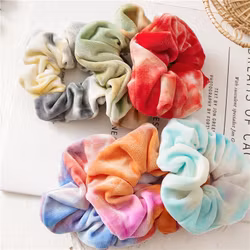 Tie-Dye Scrunchie Oliven