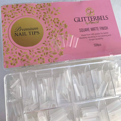 Glitterbels Clear Square Matte Finish Tipper - REFILL