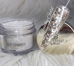 Glitterbels Farget Akryl Chunky Gold 28g