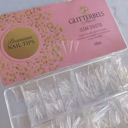Glitterbels Clear Stiletto Tipper