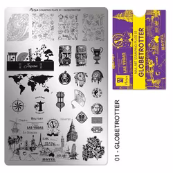 Moyra Stempelplate 01 - Globetrotter