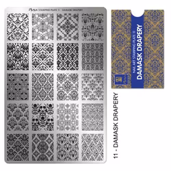 Moyra Stempelplate 11 - Damask Drapery