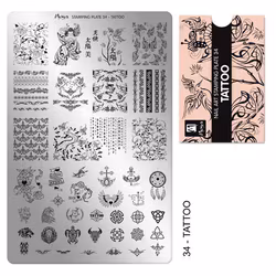 Moyra Stempelplate 34 - Tattoo