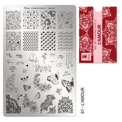 Moyra Stempelplate 61 - L`Amour