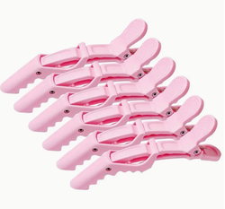 Hårclips - Crocofant 6stk rosa