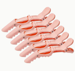 Hårclips - Crocofant 6stk peach