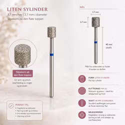 Diamantbits - Liten sylinder (blå/medium)