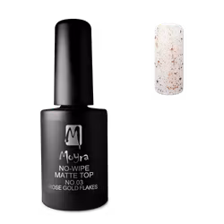 Moyra No-wipe Matte Top no.3 Rose gold flakes