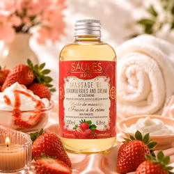 Saules Fabrika Massasjeolje - Strawberries & Cream