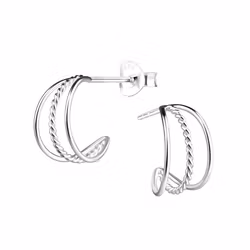 Jessie Jewel Øredobber - Twisted Half Loop